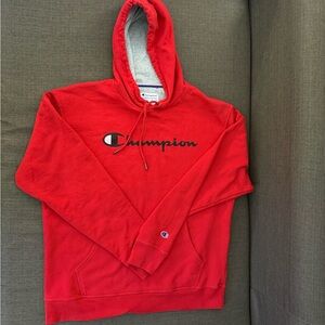 Champion Red Athletic Sweater with Logo